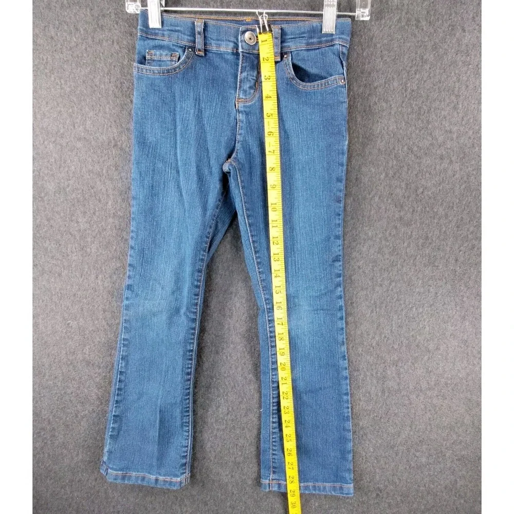 Childrens Place Jeans Youth Girls 8 Blue‎ Bootcut Stretch Adjust📸SEE📏📸